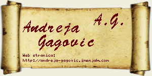 Andreja Gagović vizit kartica
